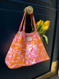 Cabas Tote Bag - Jouy de Fruits | Orange & Fuchsia